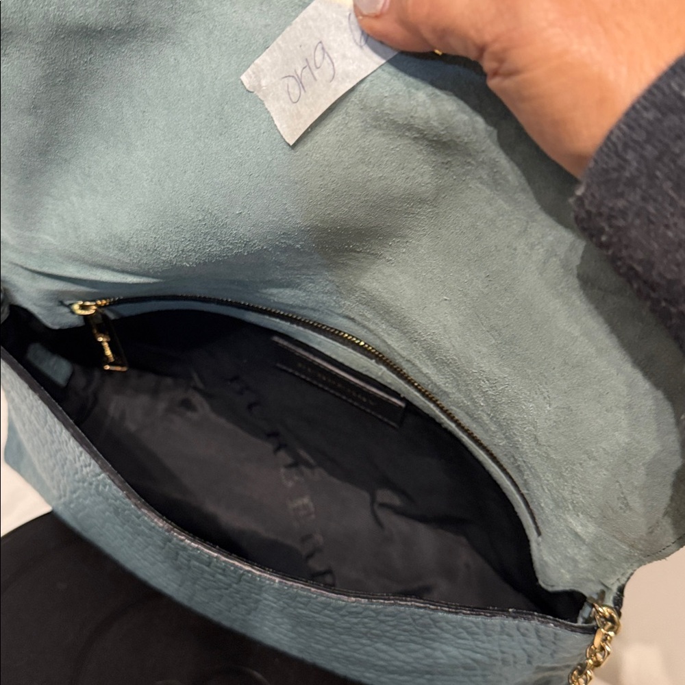 Burberry Textured Blue Leather Clutch - Picture 8 of 11